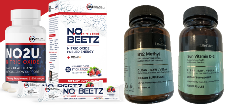 Monthly Nitric Oxide , Vitamin B12 & D3 Bundle - Subscription Only