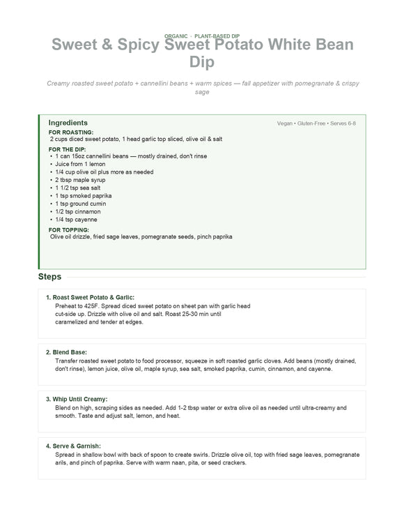 Sweet Potato White Bean Dip