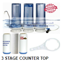 3 Stage Counter Top Water Filter (Sediment/GAC/KDF/Carbon)