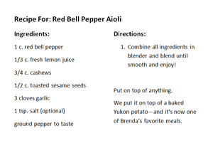 Red Bell Pepper Aioli