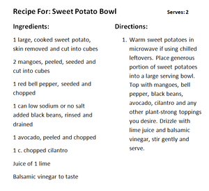 Sweet Potato Bowl